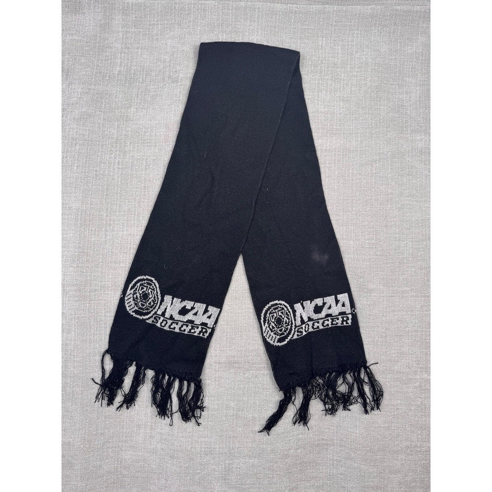 NCAA Soccer Scarf Mens One Size Black NCAA Soccer Knit Fringe NCAA Fan Gear